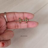Floral Green Stone Earrings