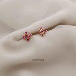 Floral Ruby Stone Earrings