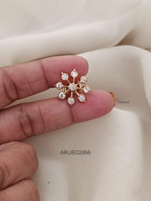 9 Stone Diamond Look Earrings