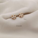 Beautiful Floral White Stone Earrings