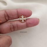 Beautiful Floral White Stone Earrings