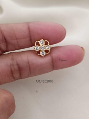 Beautiful Floral White Stone Earrings