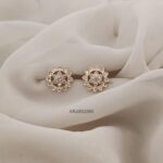 Traditional Round White Stone Earrings