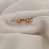 White Stone Wavy Chettinad Earrings