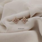 4 Leaf White Stone Earrings