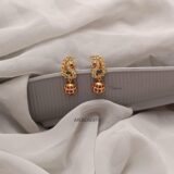 Peacock Ruby Bead Earrings