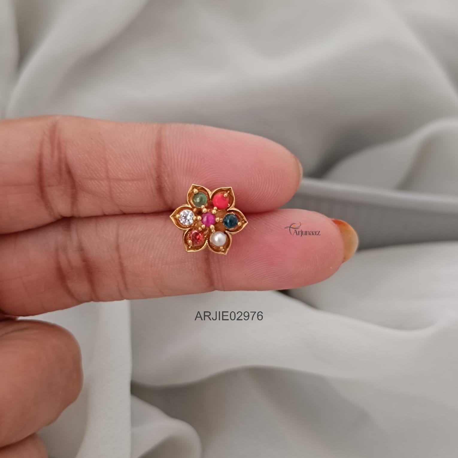 Mini Navarathna Elite Earrings ARJIE02976 Mini Navarathna Elite Earrings ARJIE02976