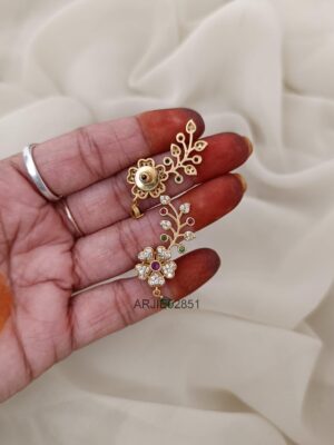 Antique Matte Floral Earcuffs ARJIE02851