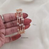 Diamond Look Stone Bangles - Set of 4