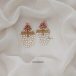 Ruby Layered Pearl Earrings