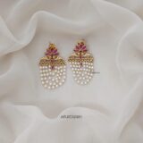 Ruby Layered Pearl Earrings