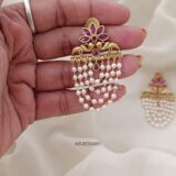 Ruby Layered Pearl Earrings