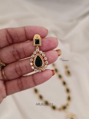 Jyothika Inspried Green Stone Haram