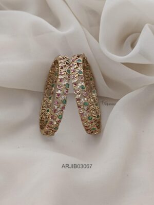 Matte Finish Peacock Bangles