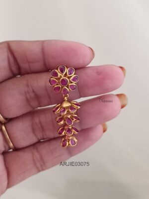 Ruby Long Layered Earrings