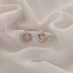 Mini Ring Screw Back Earrings