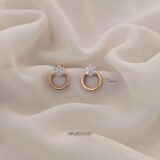 Mini Ring Screw Back Earrings