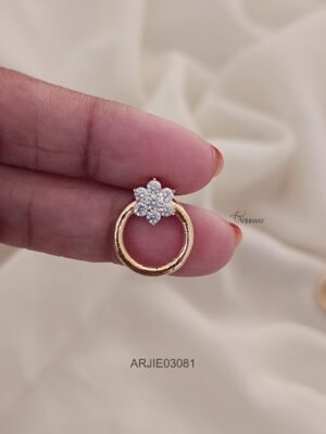 Mini Ring Screw Back Earrings