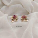 Lotus Floral Pearl Earrings