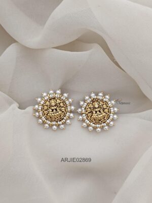 Antique Lakshmi Pearl Earrings