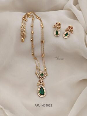 Emerald Mid Length Chain Necklace ARJIN03021
