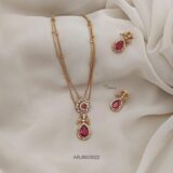 Beautiful Ruby Thin Chain Necklace ARJIN03022