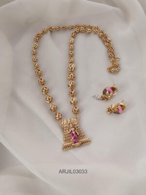 Enamel Lakshmi Mid Length Haram