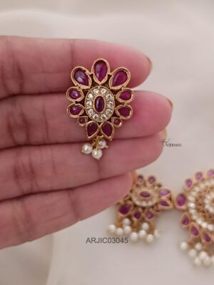 Ruby and White Choker Set