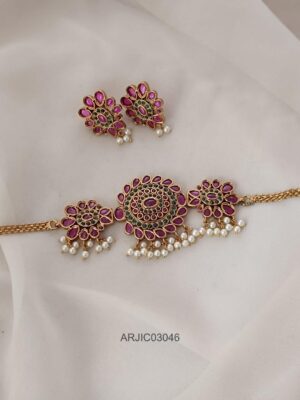 Ruby and Emerald Choker Set