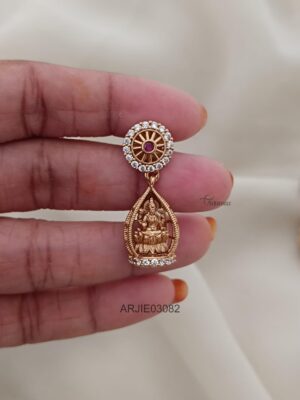Ruby and White Lakshmi Earrings