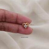 Heart Shape Screw Back Earrings