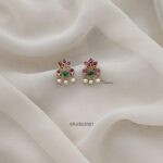 Traditional Ruby and Green Earrings