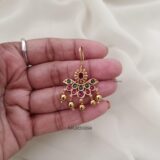 Ruby and Green Hook Earrings ARJIE03094