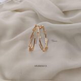 Gold Polish CZ Stone Bangles