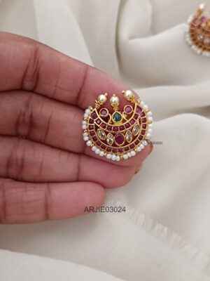 Kemp Stone Chandbali Earrings