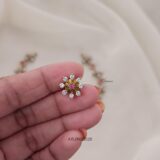 Ruby and White Diamond Look Alike Necklace