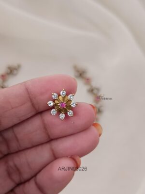 Ruby and White Diamond Look Alike Necklace