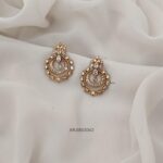 Gold Polish Stone Chandbali Earrings