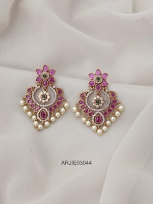 Kemp Ruby Chandbali Earrings