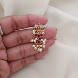 Ruby and White Lakshmi Earrings