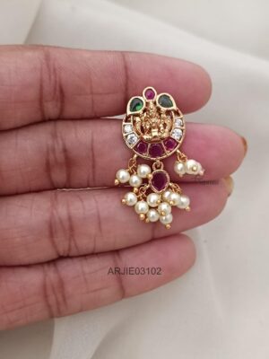 Lakshmi Multi Stone Pearl Earrings