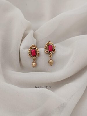 Traditional Coral Bead Earrings