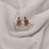 Ruby and Emerald Mango Earrings