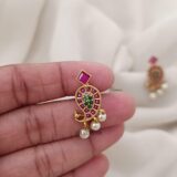 Ruby and Emerald Mango Earrings