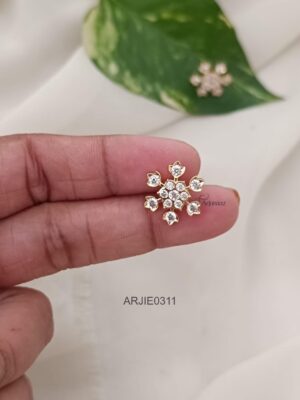 Floral Screw Back Earrings