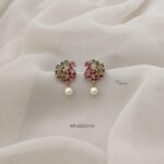 Multi Stone Peacock Earrings