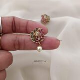 Multi Stone Peacock Earrings