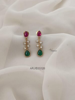 Multi Stone Matte Earrings