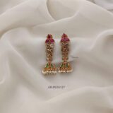 Trendy Multi Stone Long Earrings