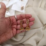 Trendy Multi Stone Long Earrings